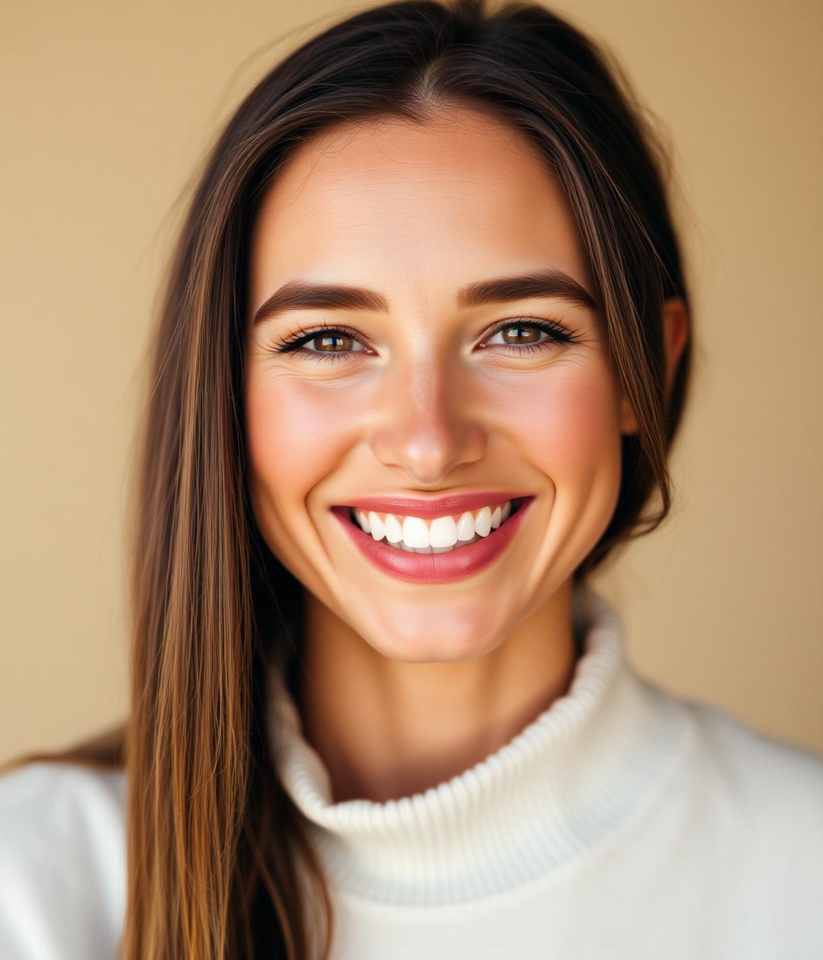 Confident natural smile